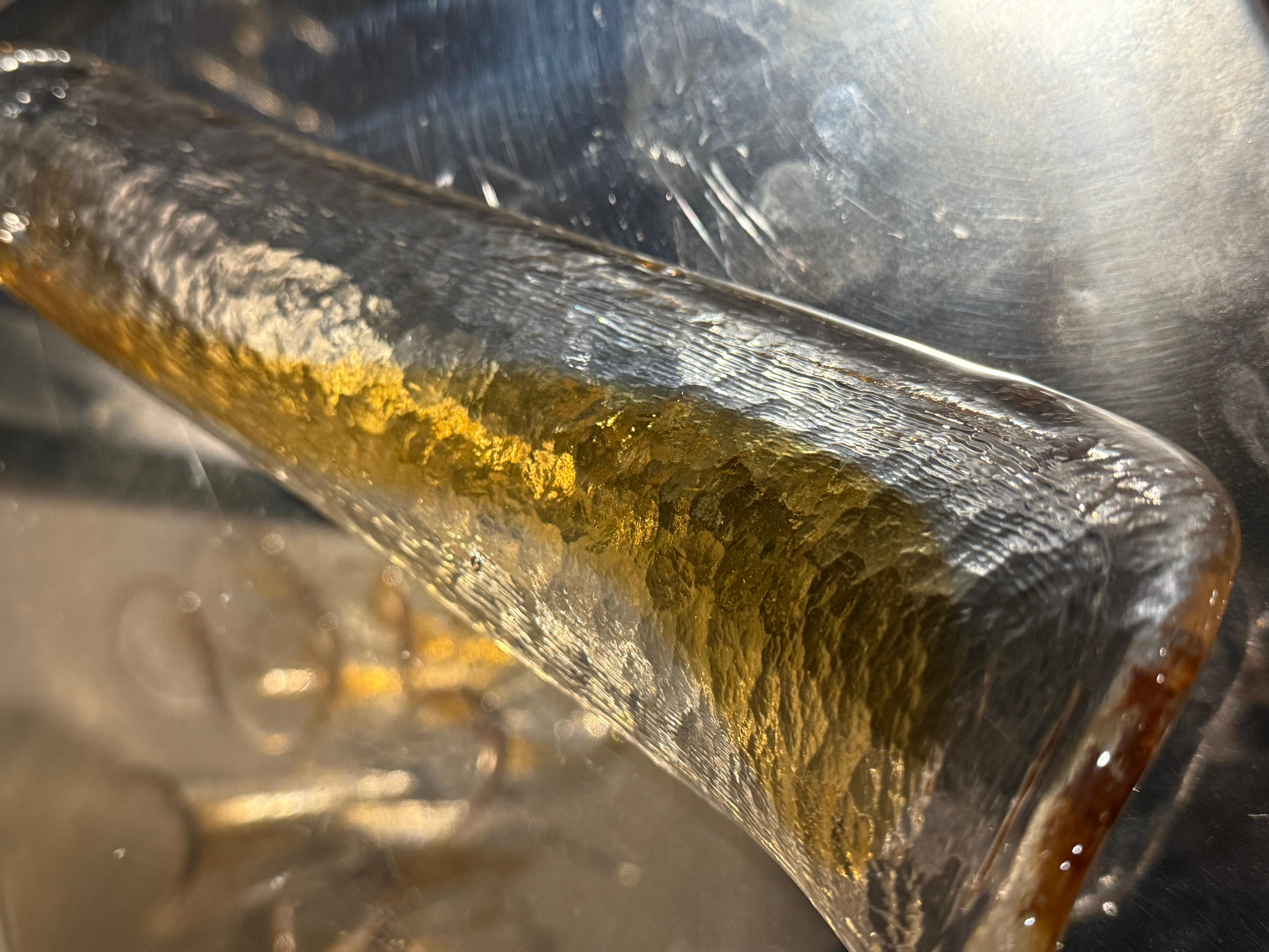 Applique murale éclectique Murano en verre ambré et clair en vente 5