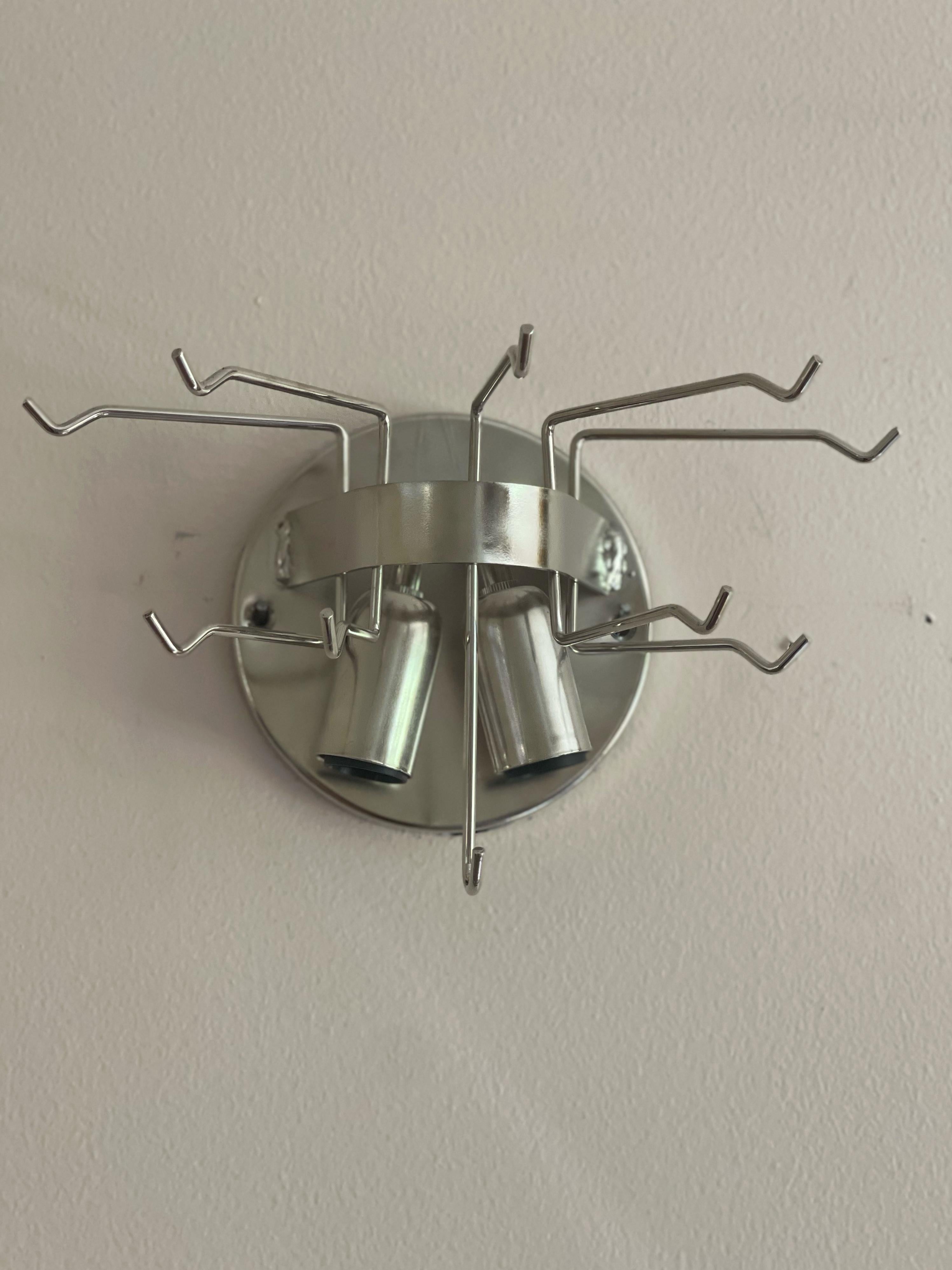 20ième siècle Applique murale éclectique Murano en verre ambré et clair en vente