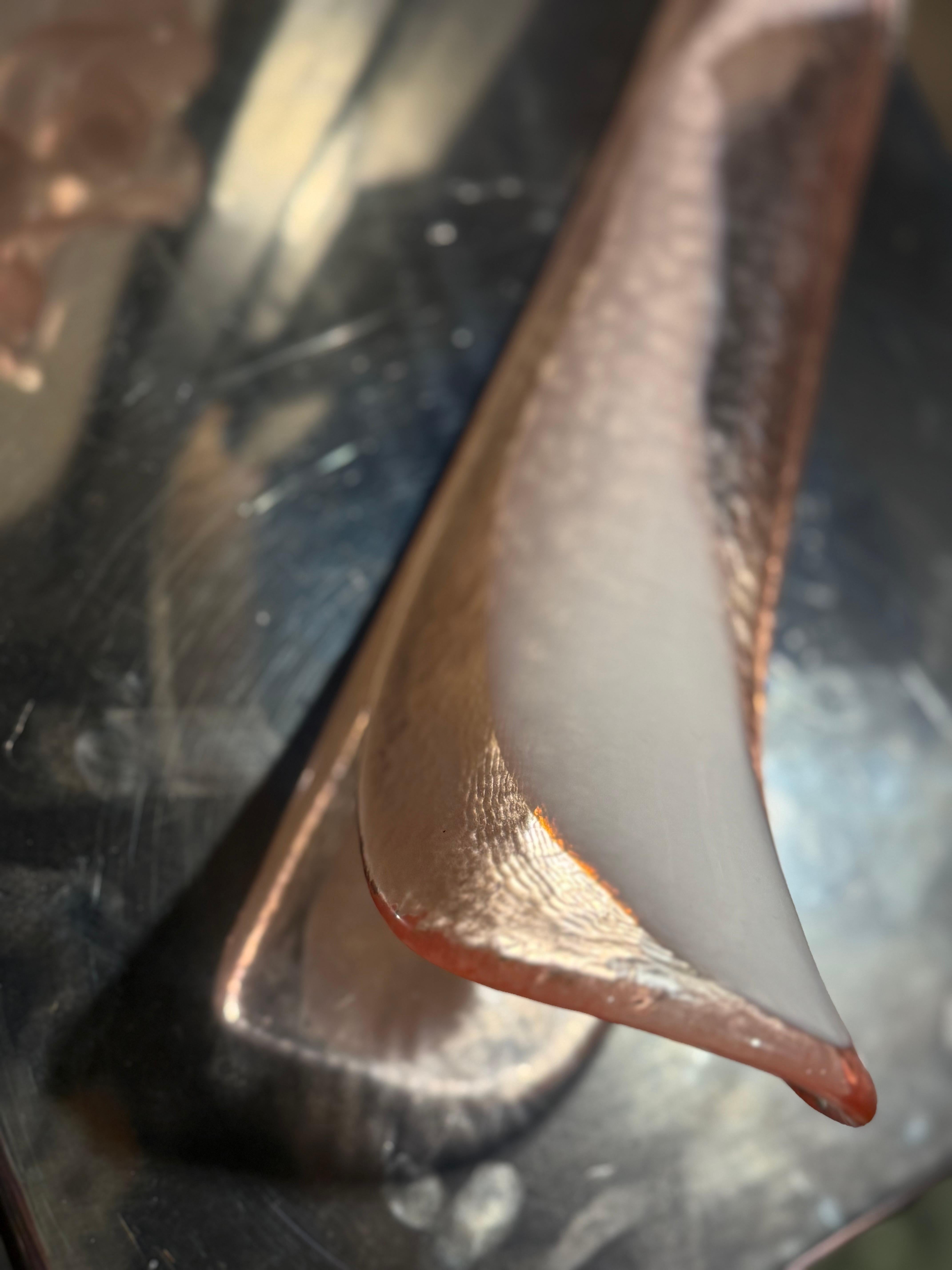 Aplique ecléctico de Murano en cristal rosa y transparente en venta 7