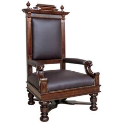 Eclectic Oak Armchair/Throne, circa 1920