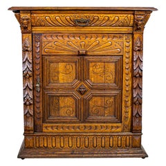 Eclectic Oak Cabinet from the 19th Century