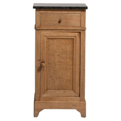 Eclectic Oak Side Table with Belgian Bluestone Top
