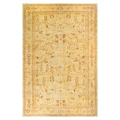 Eclectic, One-of-a-Kind Hand-Knotted Area Rug, Beige