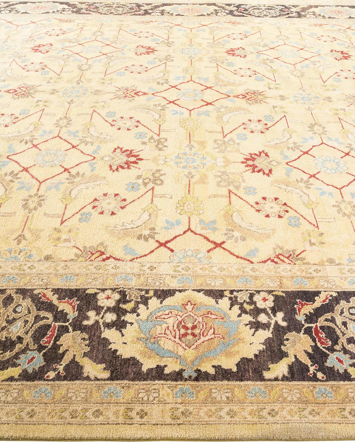Eclectic, One-of-a-Kind Hand-Knotted Area Rug, Green In New Condition For Sale In Norwalk, CT