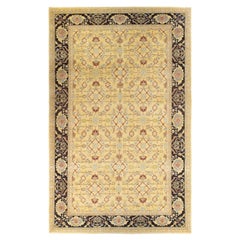 Eclectic, One-of-a-kind Hand-Knotted Area Rug  - Green, 10' 0" x 16' 0"