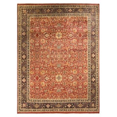 Eclectic, One-of-a-Kind Hand-Knotted Area Rug, Orange