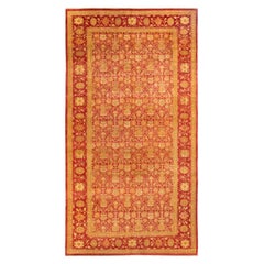Eklektischer, handgeknüpfter Teppich, rot, Unikat