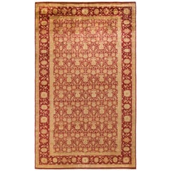 Eclectic, One-of-a-Kind Hand-Knotted Area Rug, Red