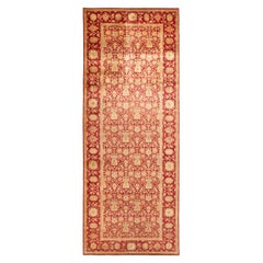 Eclectic, One-of-a-Kind Hand-Knotted Runner, Red
