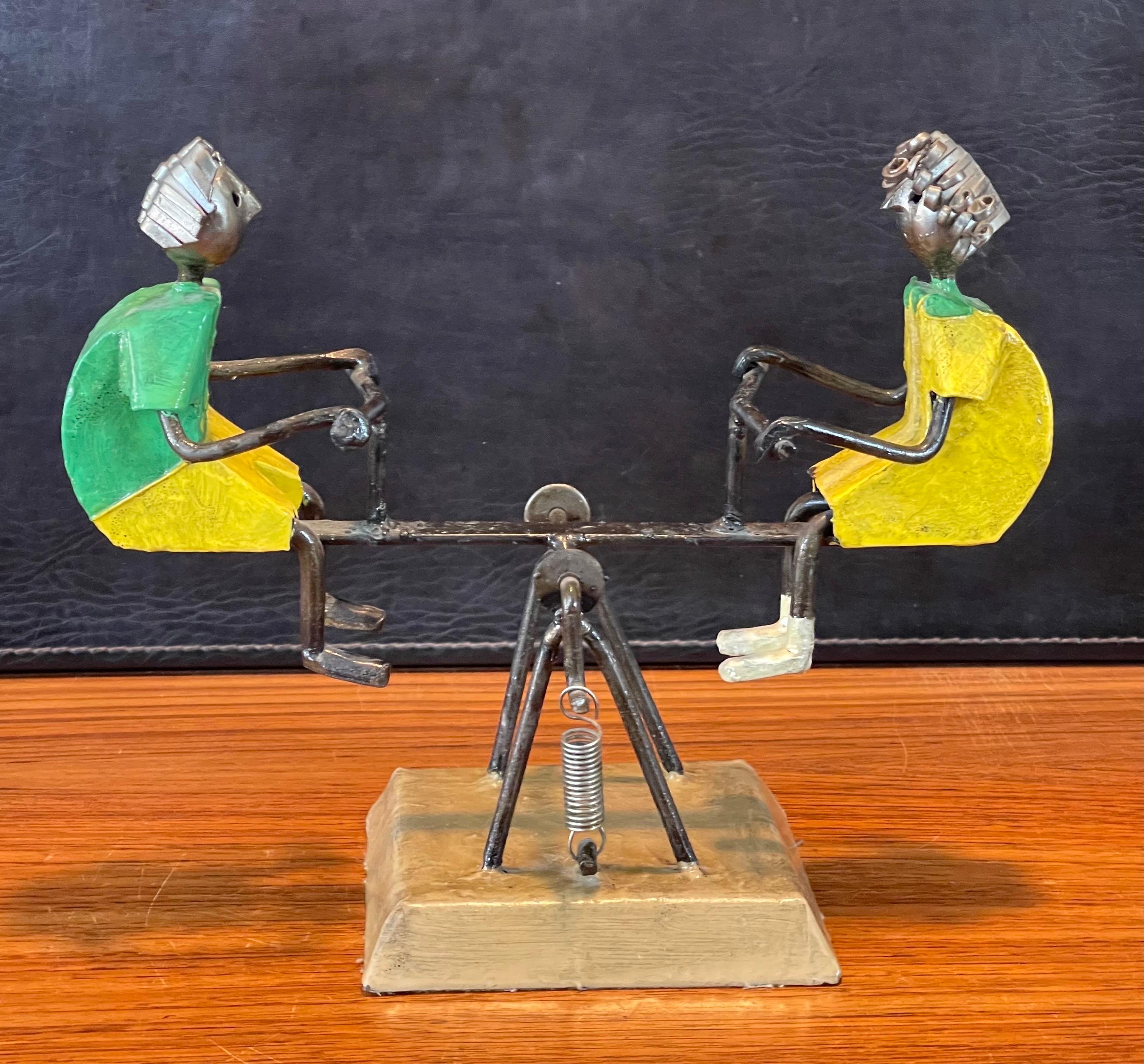 Mid-Century Modern Eclectic Painted Metal See Saw /Teeter Totter Sculpture by Manuel Felguerez For Sale