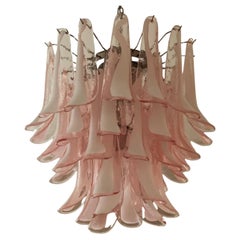 Eclectic Pink Murano Chandelier in Flamingo style