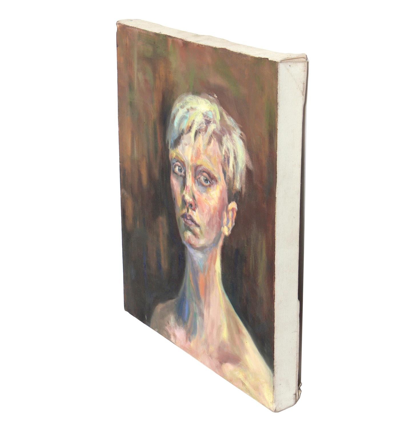 Mid-Century Modern Eclectic Portrait Painting Selection For Sale