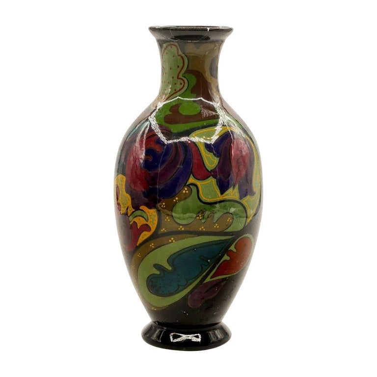 Eclectic Pottery Vase, 1930 at 1stDibs