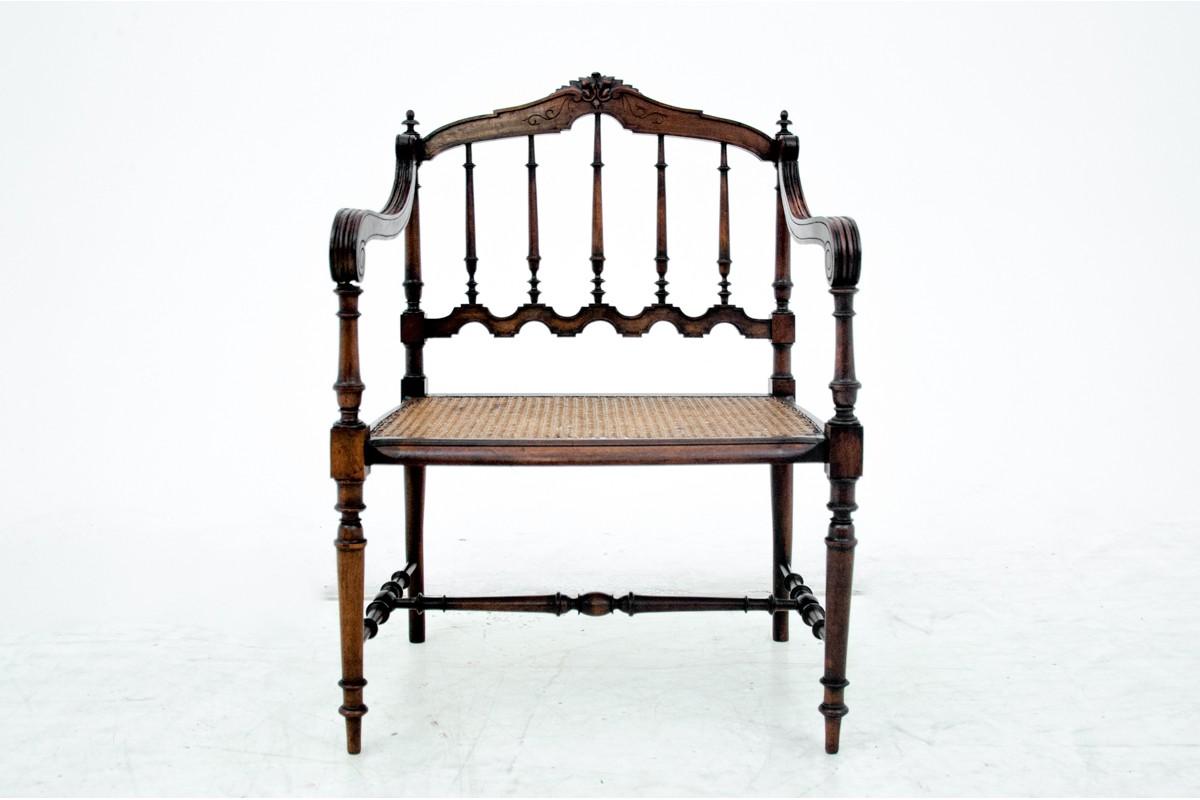 Eclectic raffia braid armchair, France, circa 1880. 1