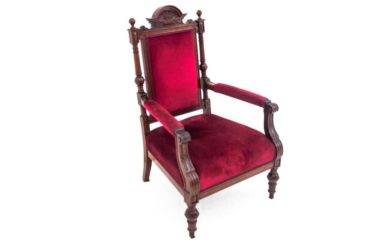 Eclectic Red Armchair, Western Europe, Around 1920 5