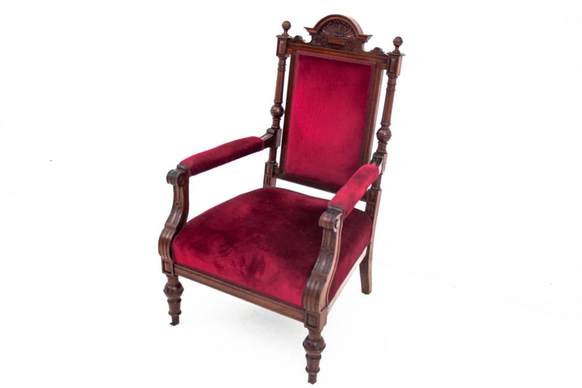 Eclectic Red Armchair, Western Europe, Around 1920 6