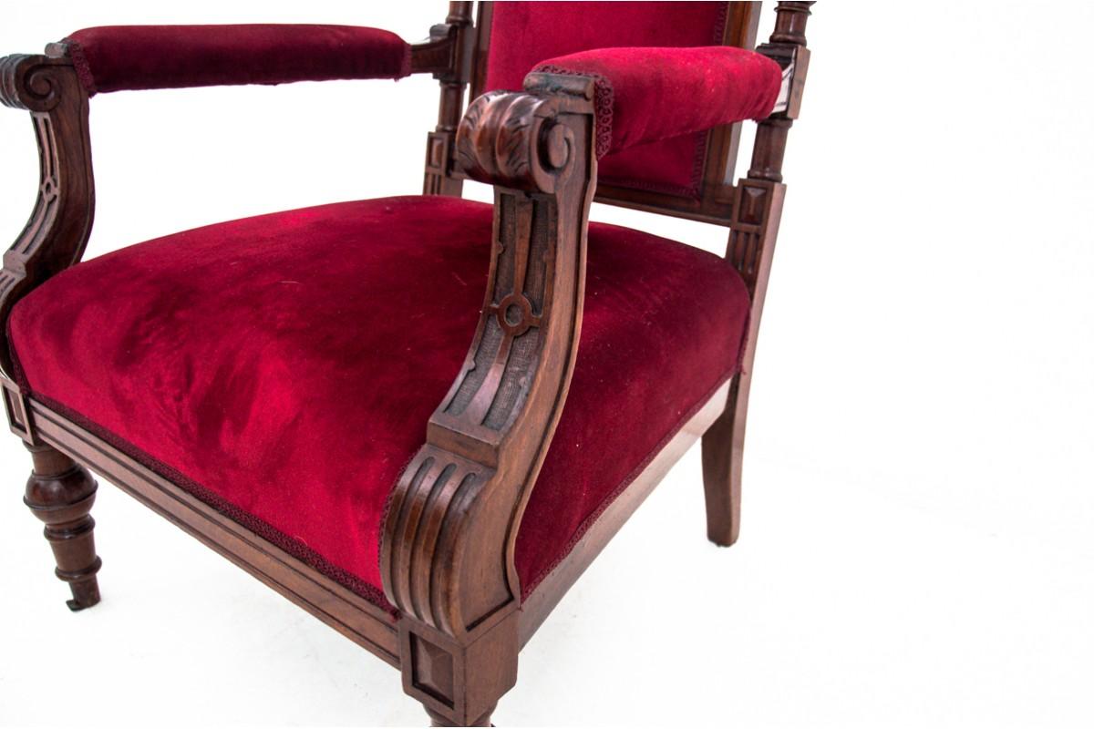 Early 20th Century Eclectic Red Armchair, Western Europe, Around 1920