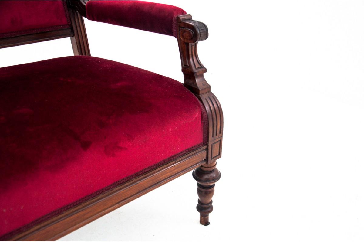 Eclectic Red Armchair, Western Europe, circa 1920 For Sale 1