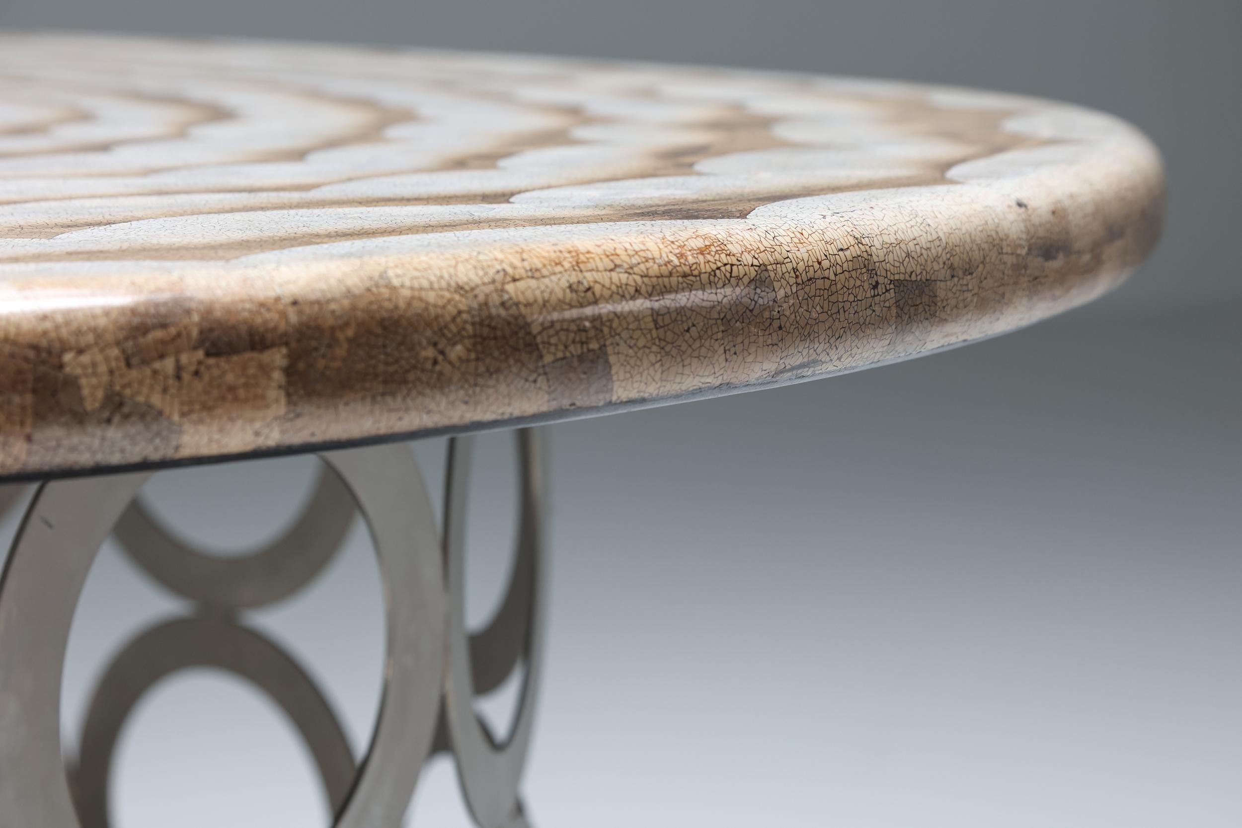 Table de salle à manger ronde éclectique d'Anacleto Spazzapan, années 2000, Italie, moderne Excellent état à Antwerp, BE