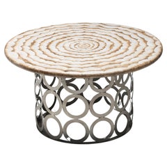 Table de salle à manger ronde éclectique d'Anacleto Spazzapan, années 2000, Italie, moderne