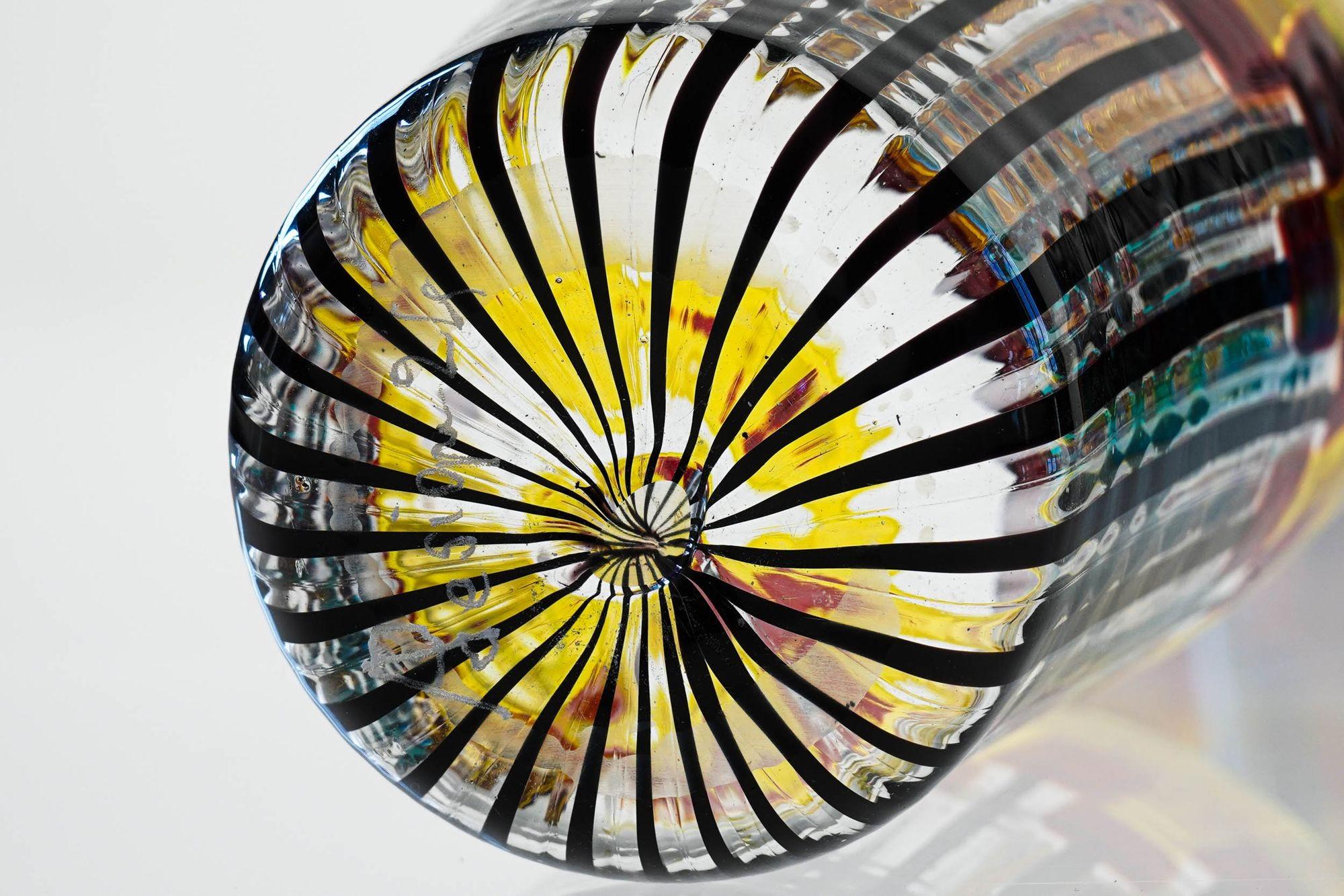 Juego ecléctico de 8 vasos de cristal de Murano, colección Aria, Firmado Italiano en venta