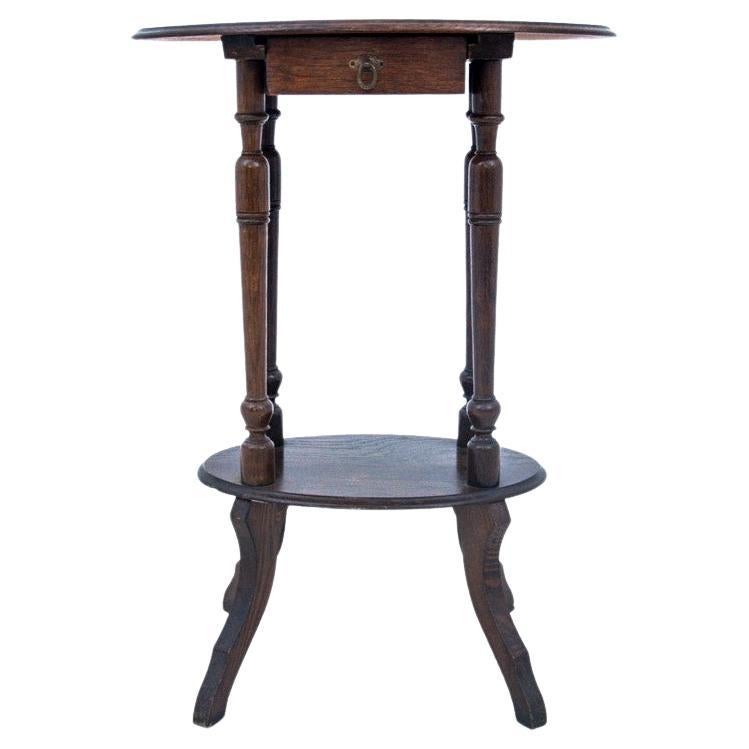 Eclectic Side Table with Drawer, Western Europe, circa 1920