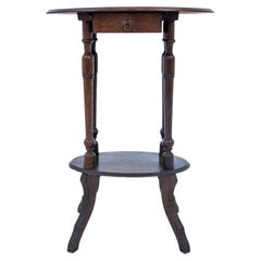 Eclectic Side Table with Drawer, Western Europe, circa 1920