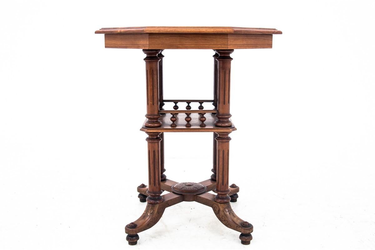 Walnut Eclectic Table, France, Around 1890
