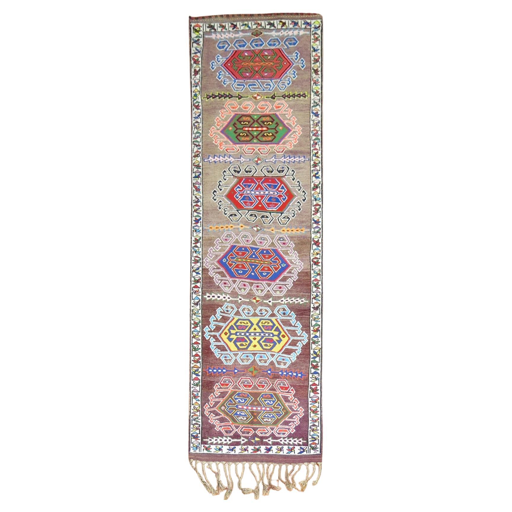 Eclectic Vintage Turkish Anatolian Runner For Sale