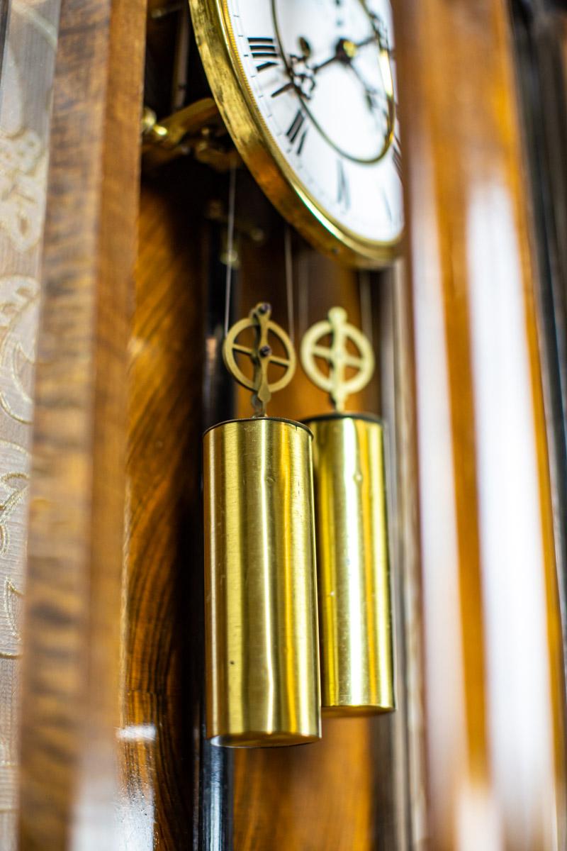 Late-19th Century Eclectic Endler/Freiburg Wall Clock with Brass Elements 1