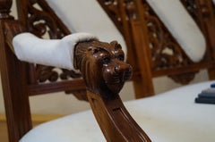 Eclectic Walnut Three Seats from 1880