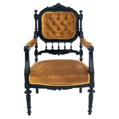 Eclectic Yellow Armchair, Western Europe, Around 1930