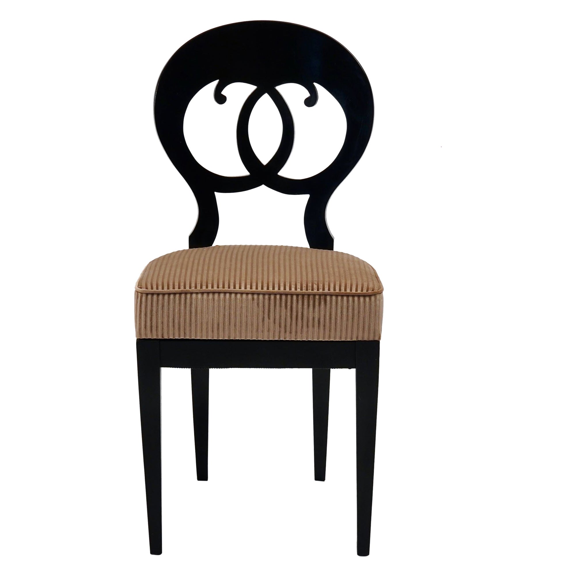 Eclectica. Biedermeier Chair Collection. Johann-Friedrich, Ebonized finish