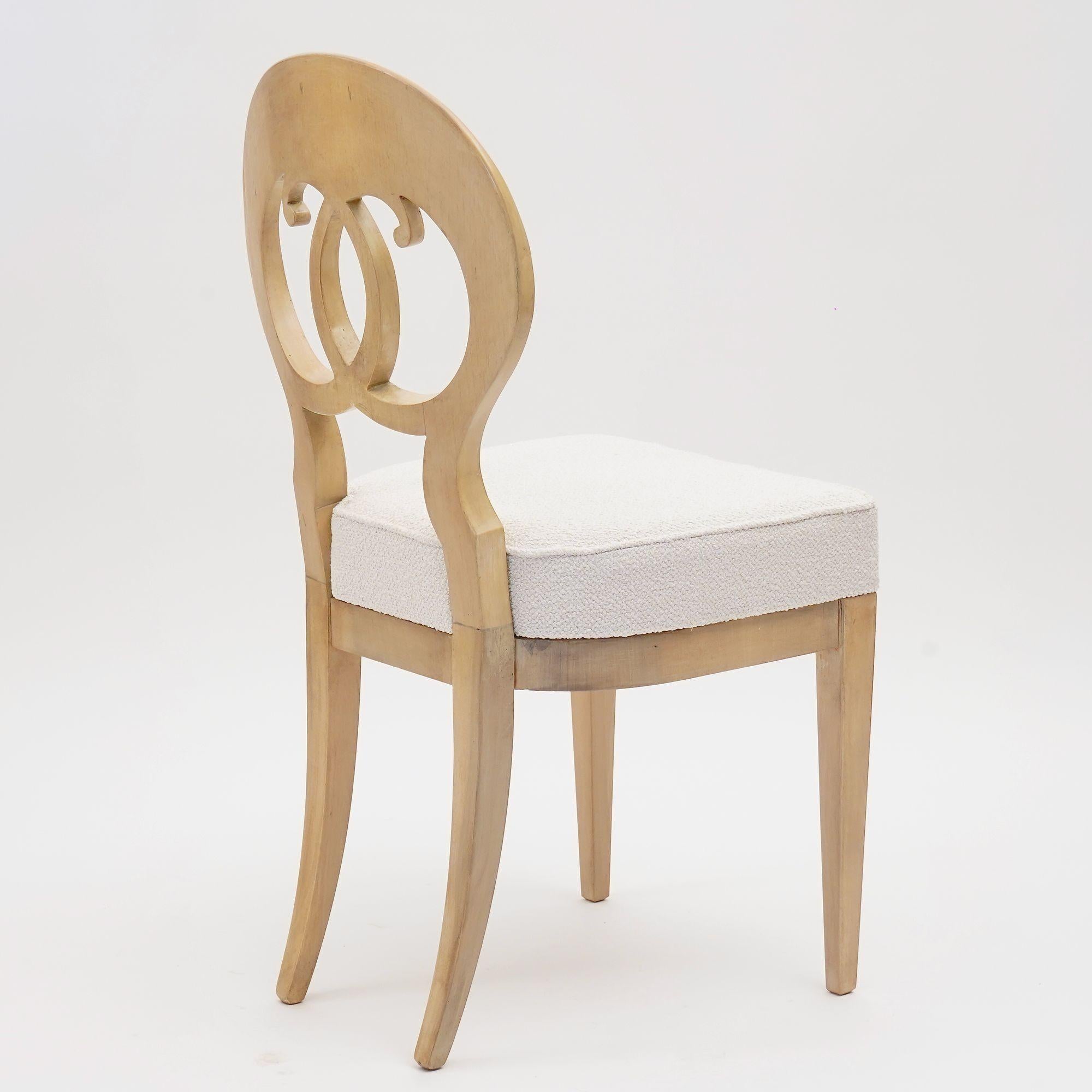 Eclectica. Biedermeier Chair Collection. Johann-Friedrich, Weißer Schliff im Zustand „Neu“ im Angebot in Tavarnelle val di Pesa, Florence