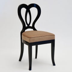Eclectica. Biedermeier Chair Collection. Model Clara-Luise, Ebonized finish