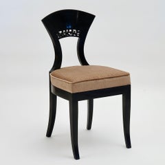 Eclectica. Biedermeier Chair Collection. Model Georg-Ludwig, Ebonized finish