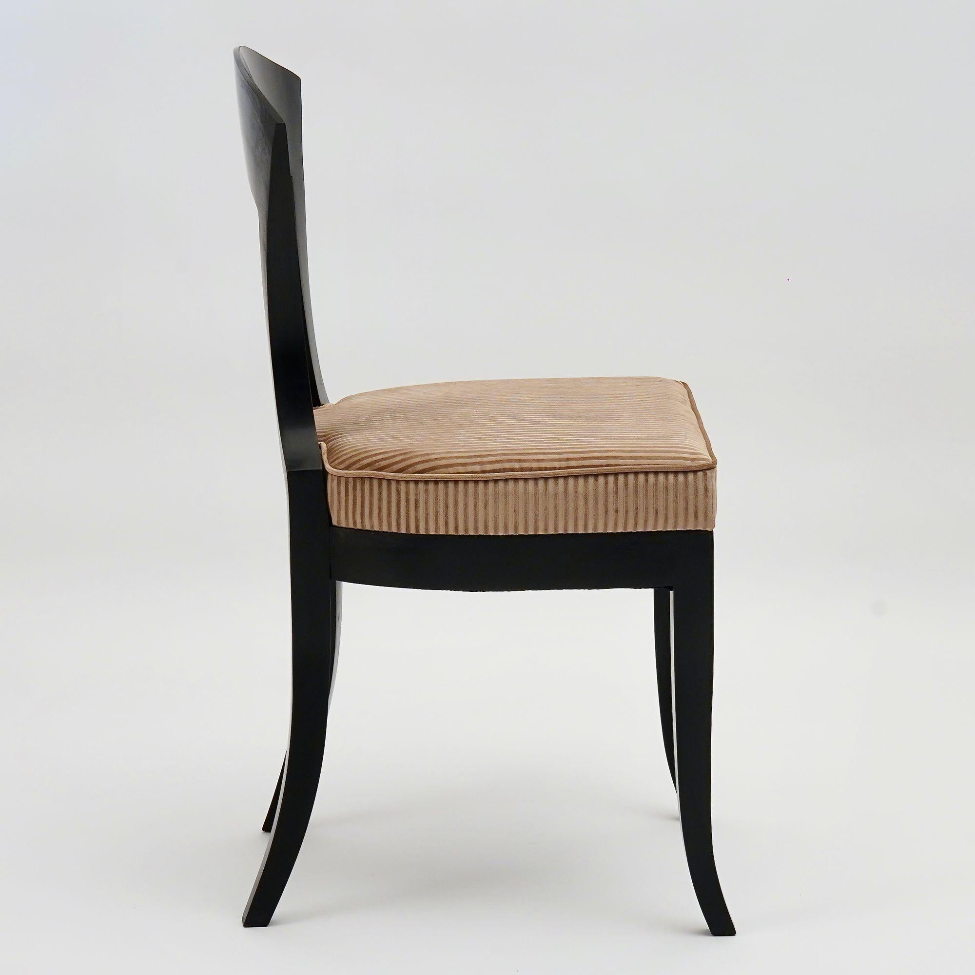 Eclectica. Biedermeier Chair Collection. Model No. Georg-Ludwig, Ebonisierte Ausführung im Zustand „Neu“ im Angebot in Tavarnelle val di Pesa, Florence