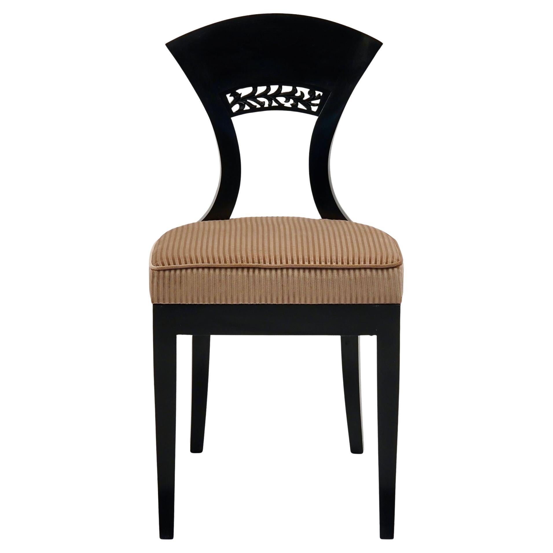Eclectica. Biedermeier Chair Collection. Model Georg-Ludwig, Ebonized finish