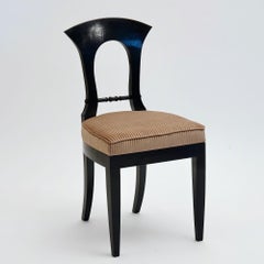 Eclectica. Biedermeier Chair Collection. Model Heinrich-August, Ebonized finish