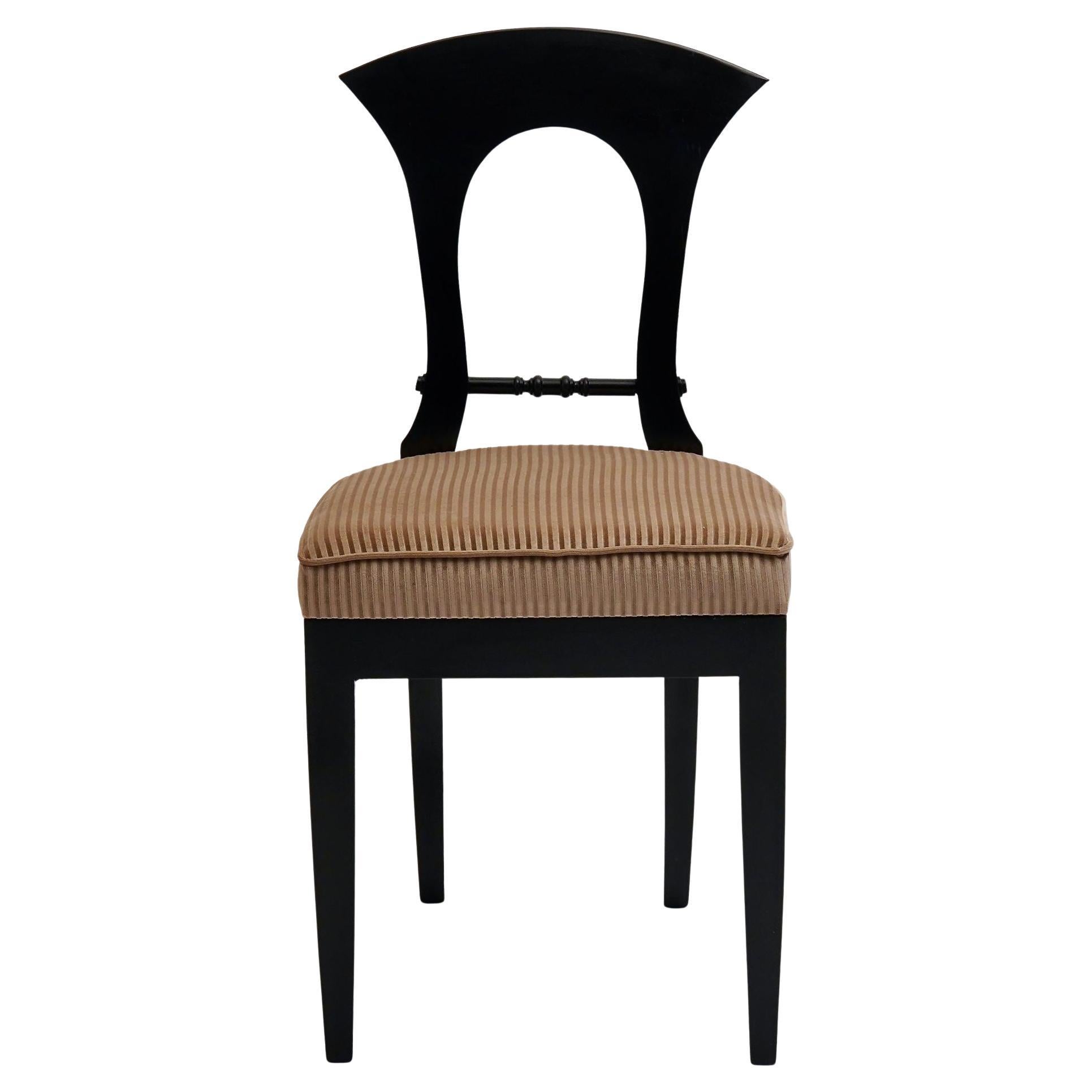 Eclectica. Biedermeier Chair Collection. Model Heinrich-August, Ebonized finish