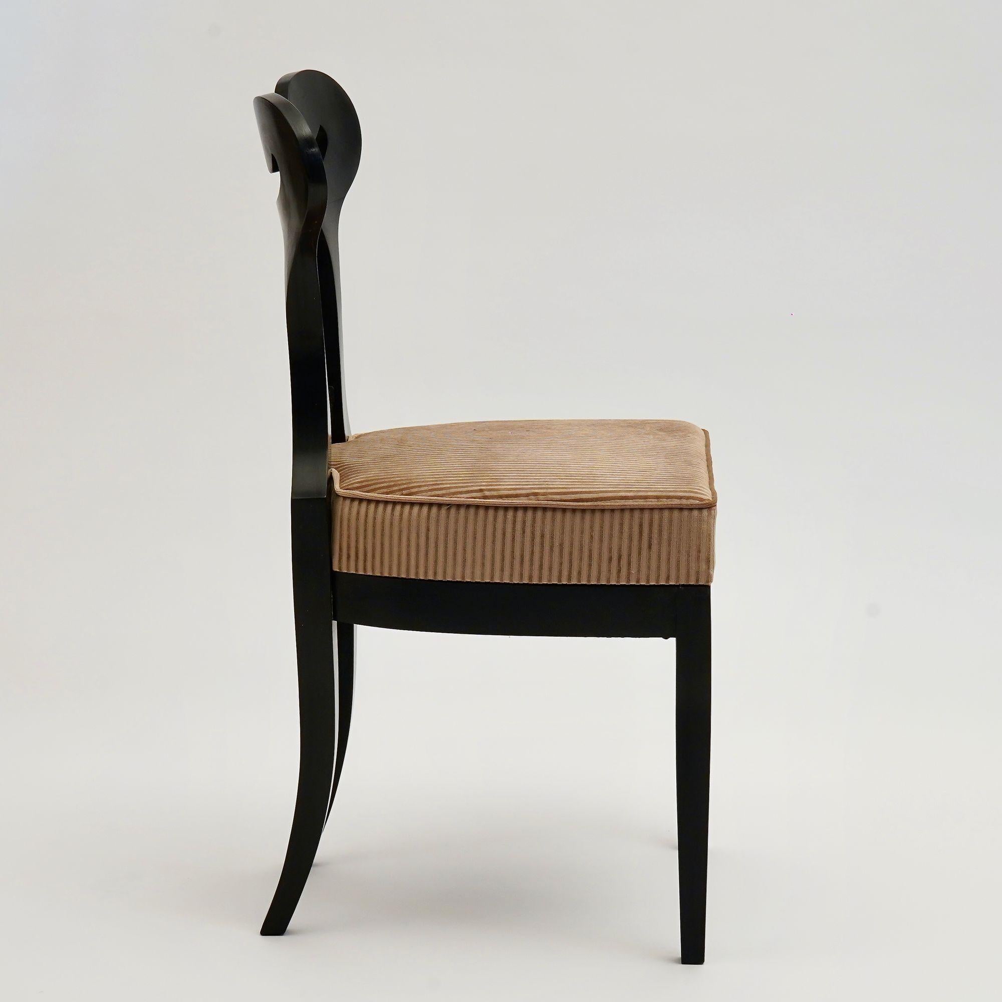 Eclectica. Biedermeier Chair Collection. Model No. Otto-Karl, Ebonisierte Ausführung im Zustand „Neu“ im Angebot in Tavarnelle val di Pesa, Florence