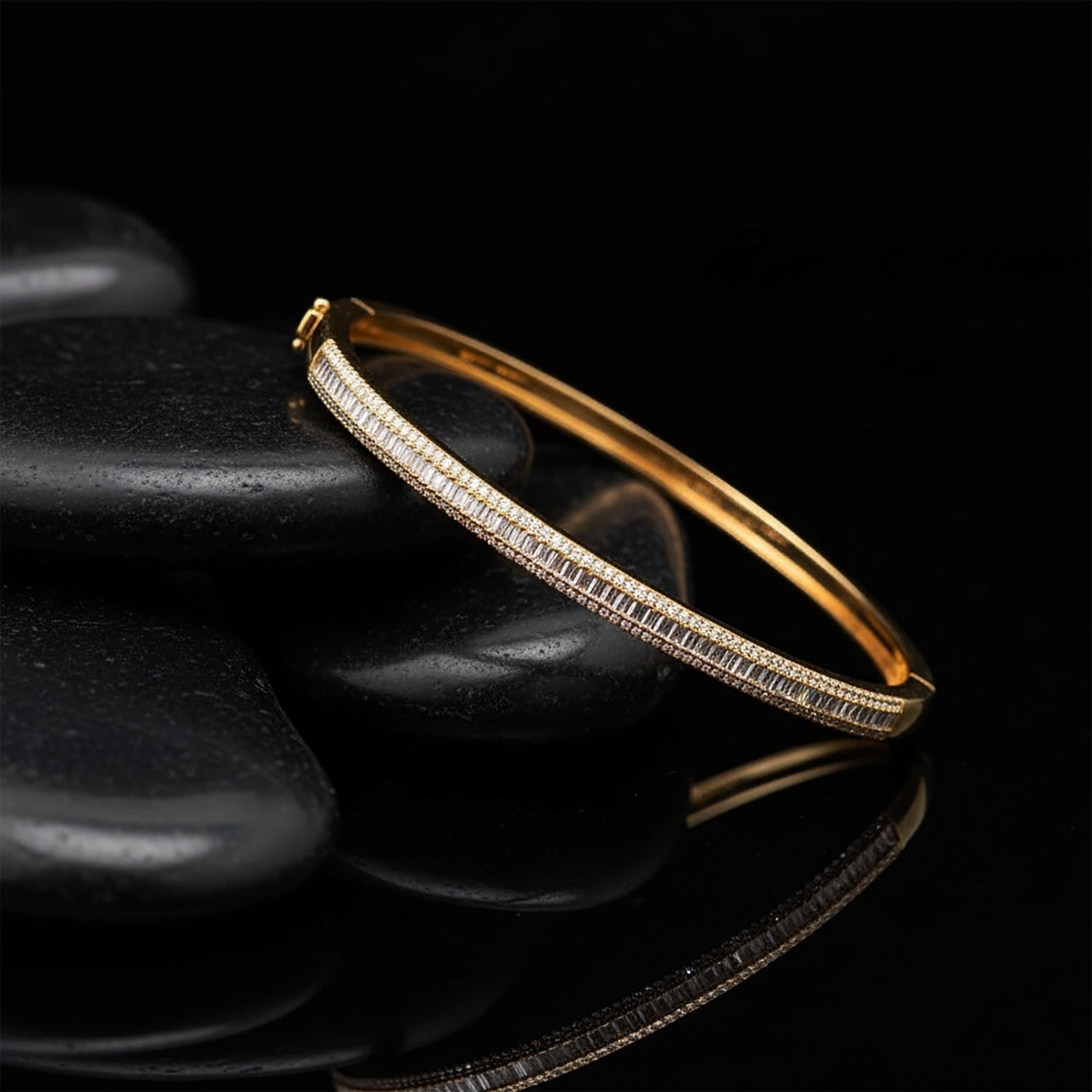 Eclipse Bangle 14k (or 18k Upon Request) Yellow G… - image 3