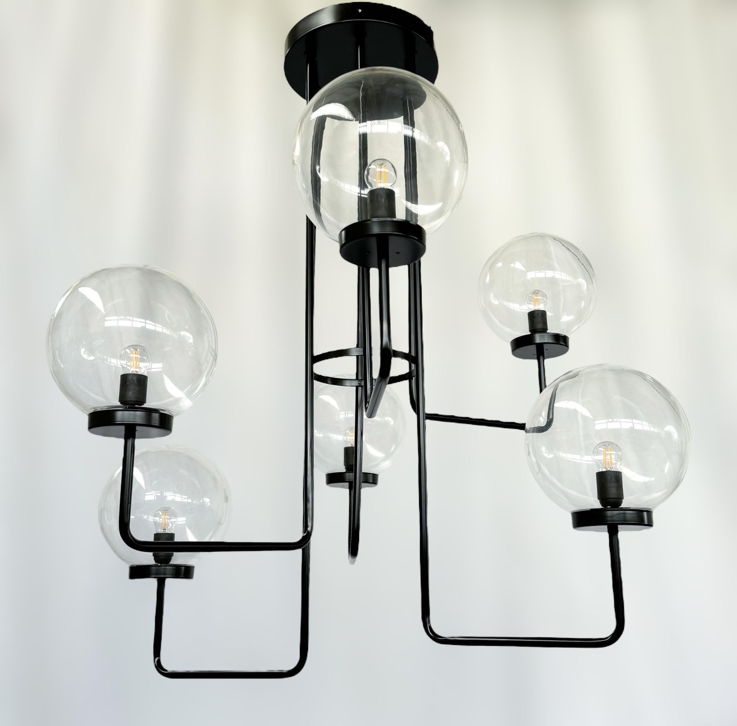 Mid-Century moderno Lampadario The Eclipse di Fabio LTD in vendita
