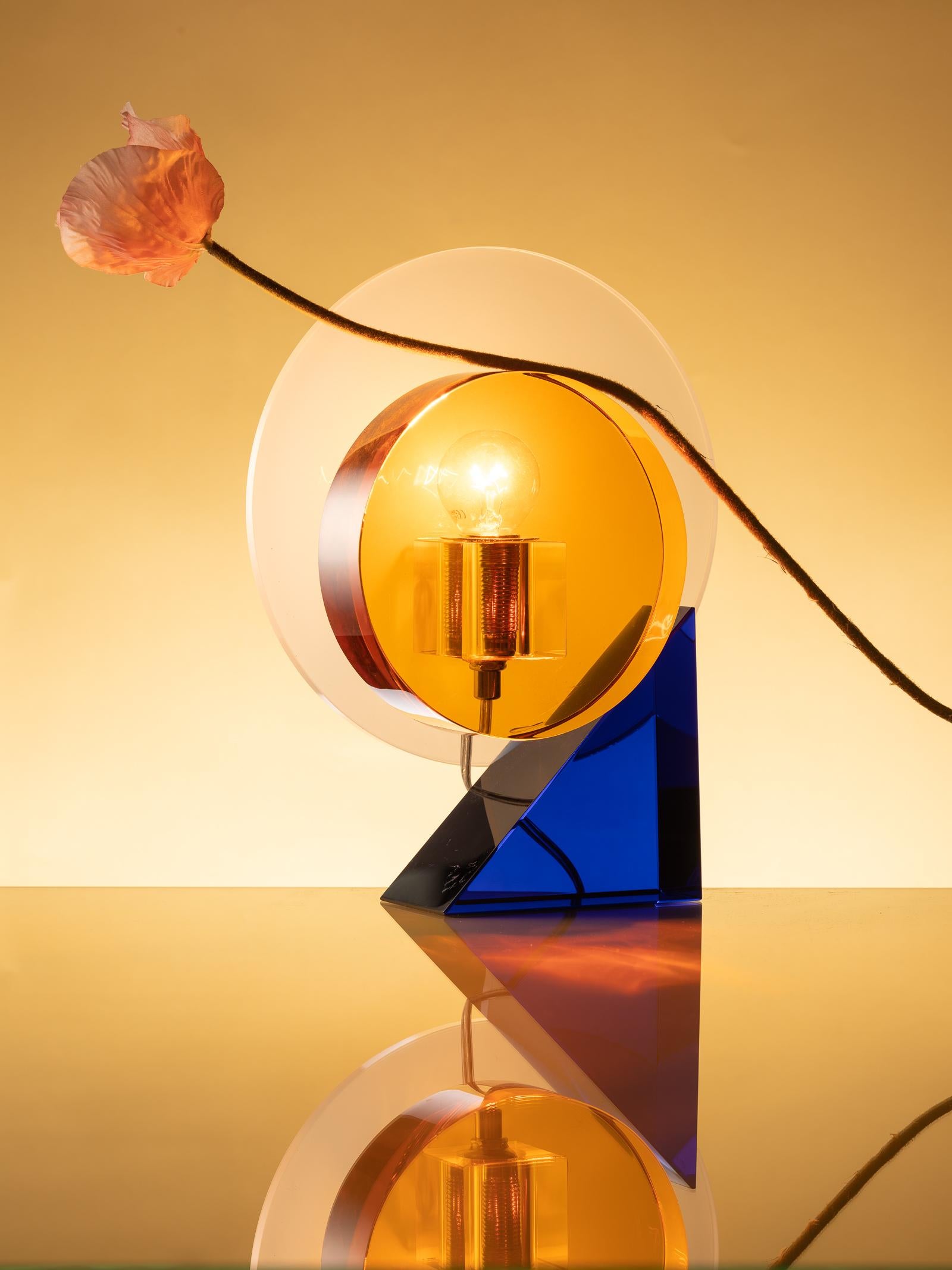 Chinese ECLIPSE: Contemporary crystal table lamp For Sale