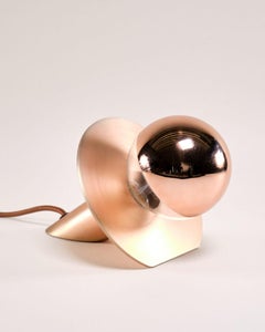 Modern Handcrafted Solid Copper Desk/ Table/ Bedside Lamp Eclipse, Carla Baz
