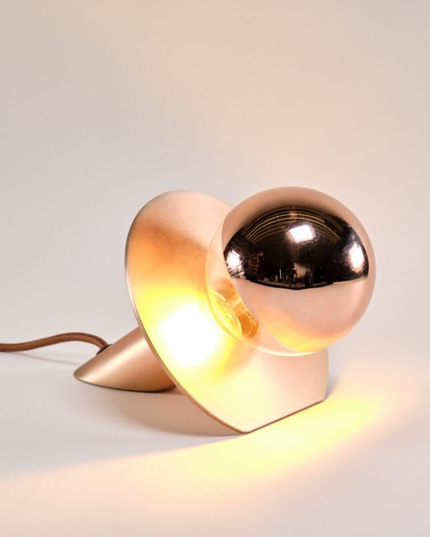 Post-Modern Eclipse Copper Desk Lamp by Carla Baz For Sale