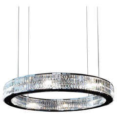 Eclipse Double Crystal Layer Pendant Lamp by Aggiolight
