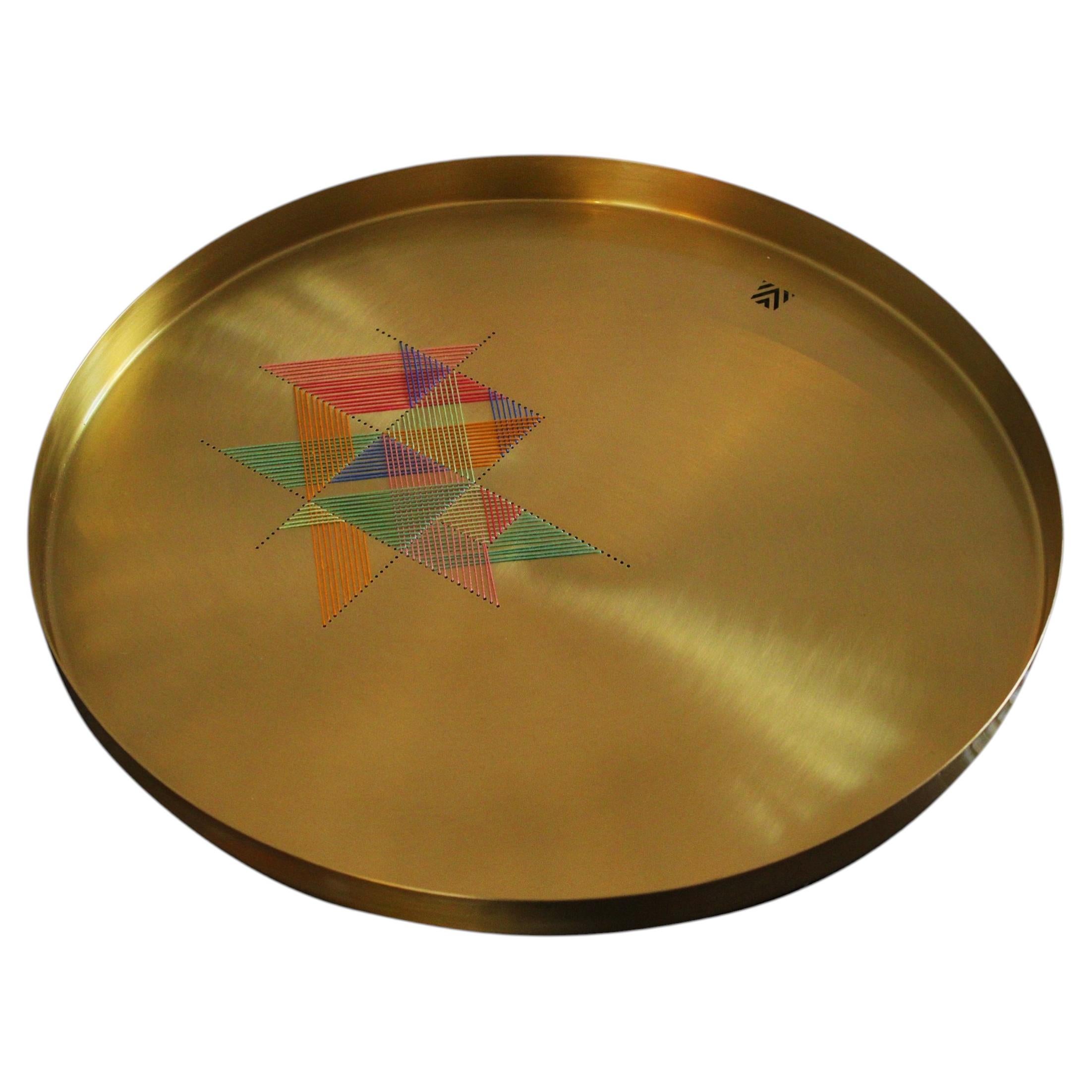“Eclipse” Large Brass Tray by Matthieu M, Spain, 2024