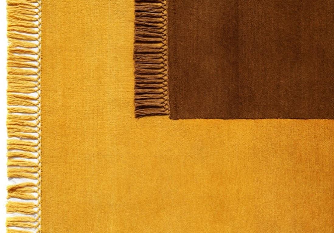 The Eclipse Lo, Alfombra y Tapiz Nepal Highland Lana y Algodón Amarillo Nepalés en venta
