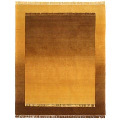 Eclipse Lo, Rug and Wall Tapestry Nepal Highland Wool and Cotton Yellow